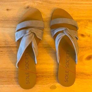 Sole Society “So-Emiranza” suede slide sandal